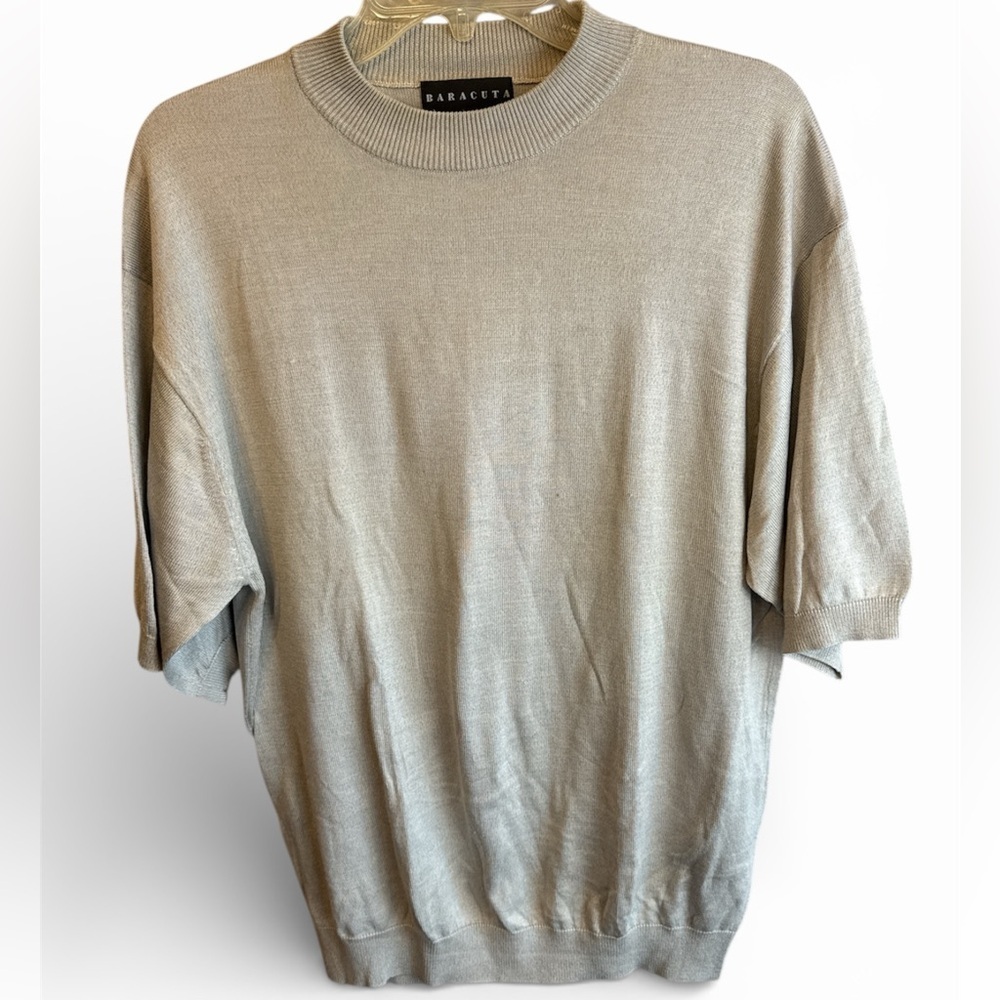 Baracuta Men's Classic Gray Crewneck Sweater